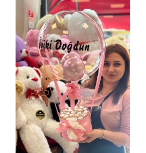 Çikolatalı Şeffaf Balon